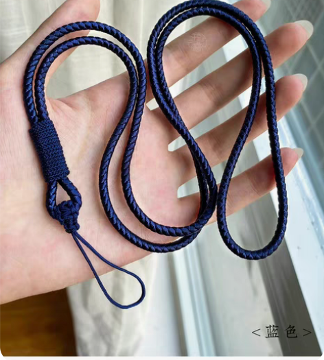 包邮长款手工编织简约挂脖手机挂绳男女手机壳...