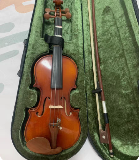 实木小提琴全新亏本出。当时是琴行老师推荐买...