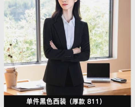 转卖西装外套女韩版英伦风春秋时尚休闲黑色职...