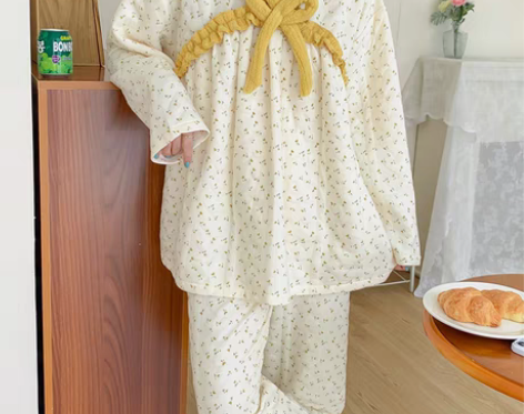 转卖月子服春秋纯棉产后空气棉哺乳家居服10...