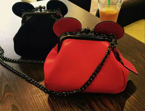 米奇耳朵包可爱个性夹子包单肩包手提包链条包...