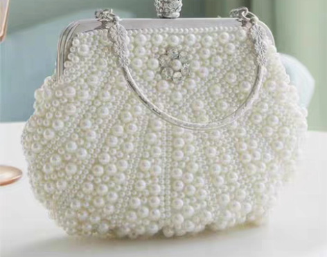 转卖名媛晚宴手提珍珠小手包女宴会搭配晚礼服...