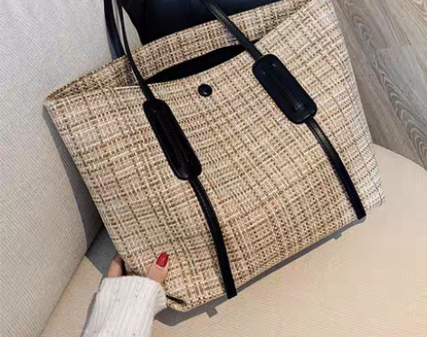 转卖大包包2022新款潮大容量单肩包女帆布...