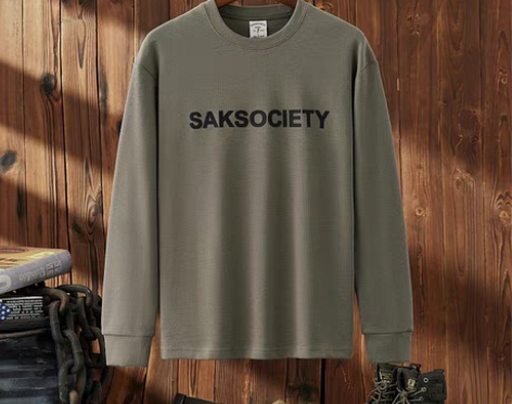 包邮外贸牛货 男士美式复古纯棉长袖亨利T恤...