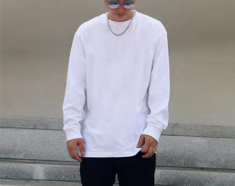 转卖(二件装)重磅长袖t恤 男纯棉厚实宽松...