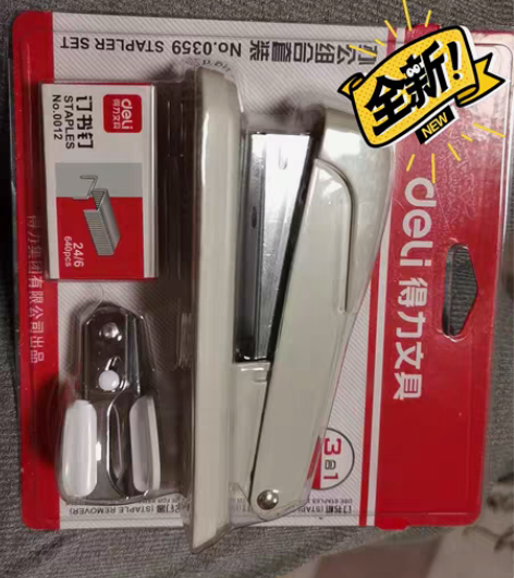 包邮得力文具，订书机0359，订书钉1盒，...
