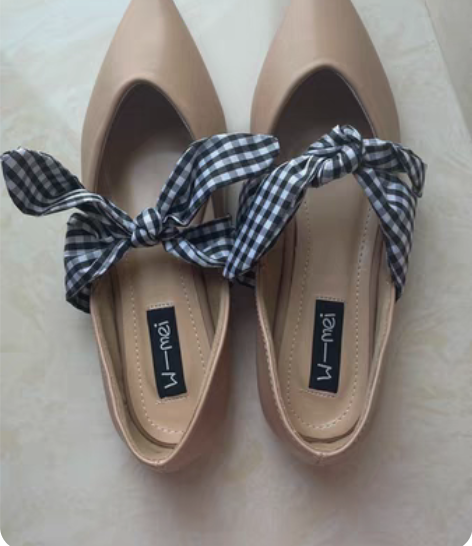 包邮千鸟格时尚高跟鞋女细跟四秋新款弹力布气...