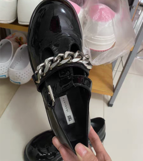 包邮小众设计师款大头娃娃鞋，漆皮软皮！非常...