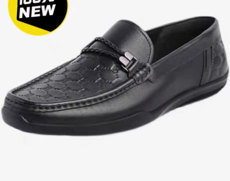 包邮百丽男皮鞋夏季手工软底鞋。高品质真皮休...