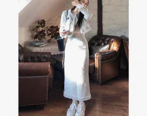 转卖气质名媛小香风套装女秋冬高级感编织流苏...