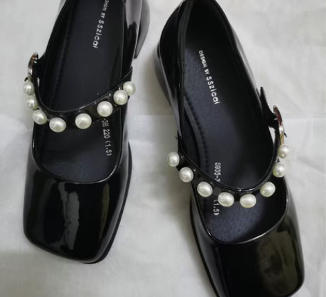 包邮34码，法式甜酷玛丽珍鞋新款方头单鞋 ...