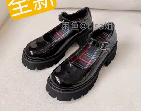 包邮玛丽珍鞋2021年秋季新款百搭松糕厚底...