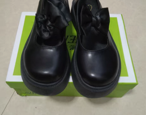 圆头日系女jk鞋子厚底玛丽珍鞋蝴蝶结单鞋女...