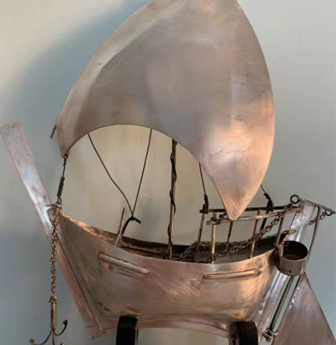 包邮纯银制作帆船模型， 老物件 北欧风格，...