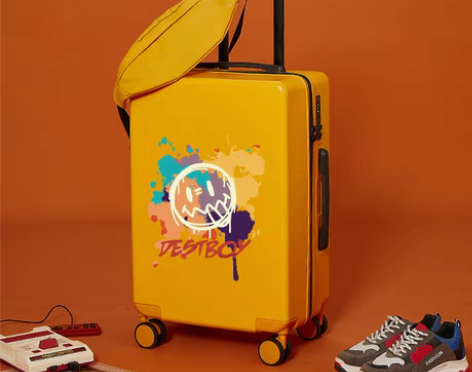 转卖行李箱涂鸦男女26寸结实旅行皮箱子日系...