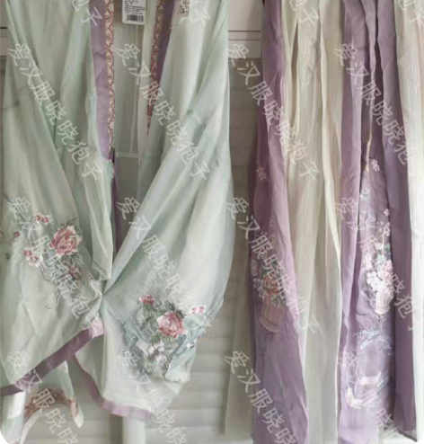 包邮汉衣晟道紫色晋制汉服全新带吊牌m码22...