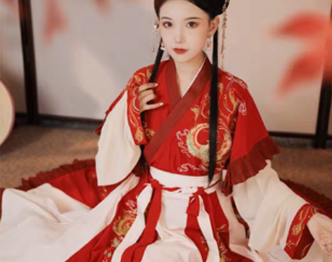 转卖花间集原创汉服【凤引九雏】汉服女晋制交...