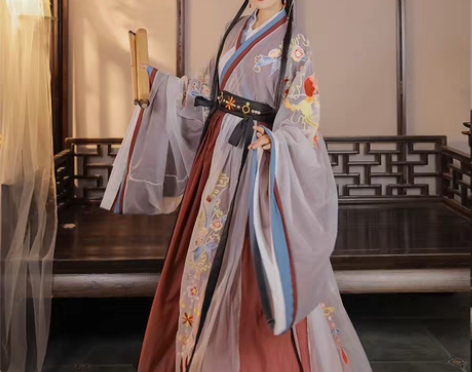 转卖新款光宿原创汉服【凤珞】魏晋风交领破裙...