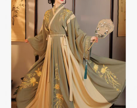 转卖馥瑰原创汉服女【清笙幕雨】晋制齐腰交领...