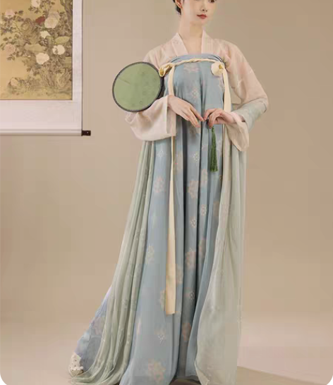 桔屿汉服唐制长安花,正,有吊尸,仅试穿未洗...