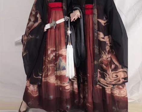 包邮精品汉服情侣月缘甜酷晋制汉服男女同款闺...