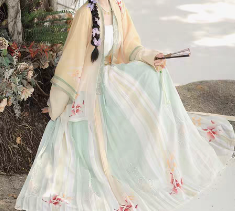 包邮全新【四件套】宋制汉服，女长袖短衫半袖...