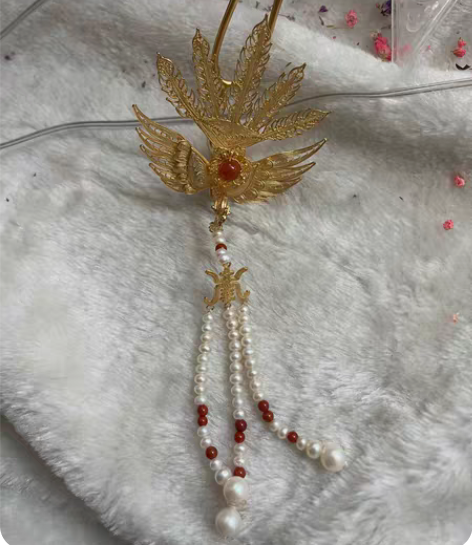 包邮粉黛姑娘  小凤凰发簪端午节限量款 9...