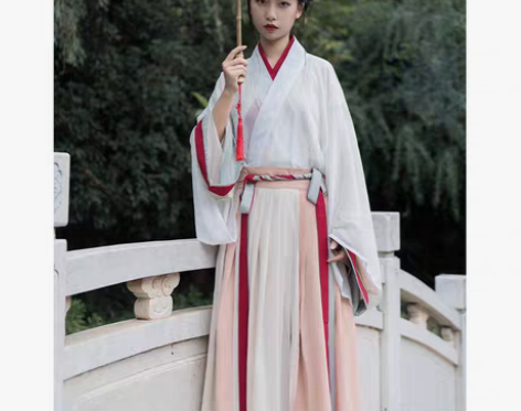 转卖【秋色】五五年汉服女晋制交领齐腰一片式...