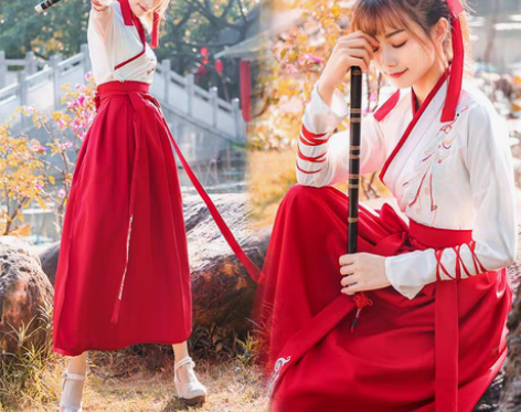 转卖汉服女中国风仙气飘逸侠客古风汉元素武侠风冬季日常演出服秋...