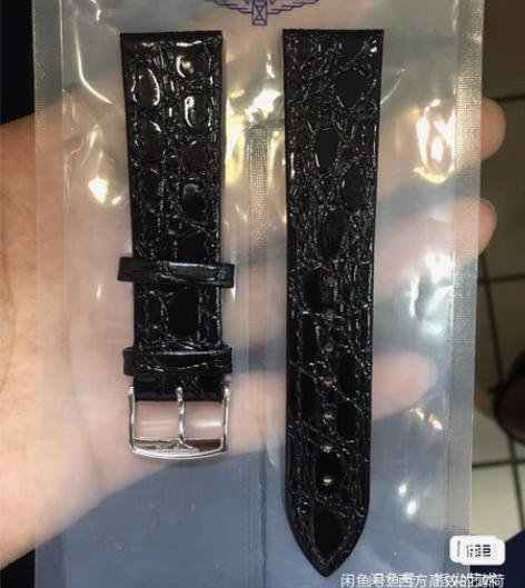包邮浪琴瑰丽表带律雅皮表带真皮嘉岚皮表链原...