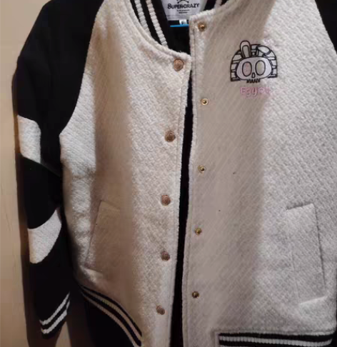 棒球棉服, 羊毛成分 新,均码¥1001人...