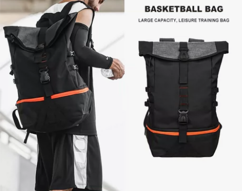 转卖轻骑者双肩包训练包篮球包背包男士健身运...