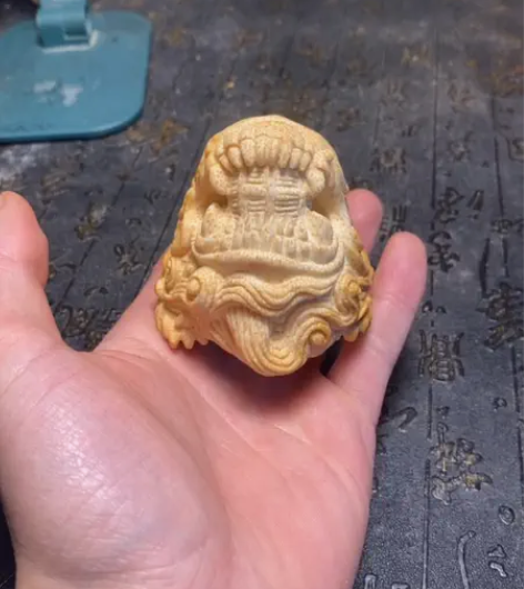 包邮高工纯手工竹根雕金蟾，难得之作，看好的...