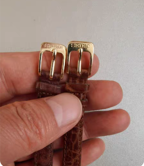 平口11mm,表扣9mm,正品精工真皮表带...