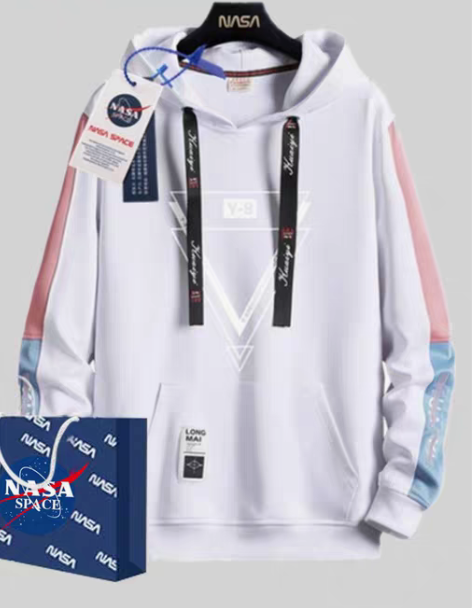 NASA秋冬连帽卫衣男2023新款帅气外套...