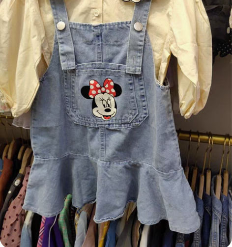 包邮牛仔背带裙100高，单条裙子 感兴趣的...