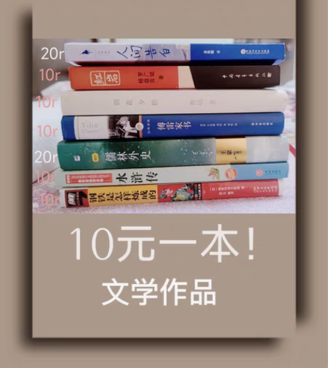 10元一本:《钢铁是怎样炼成的》《水浒传》...