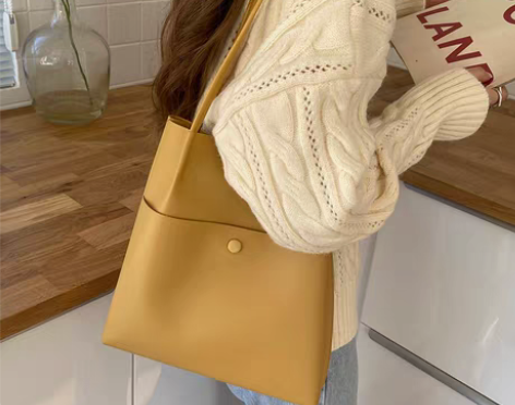 百搭文艺单肩子母包学院风托特包大容量包包