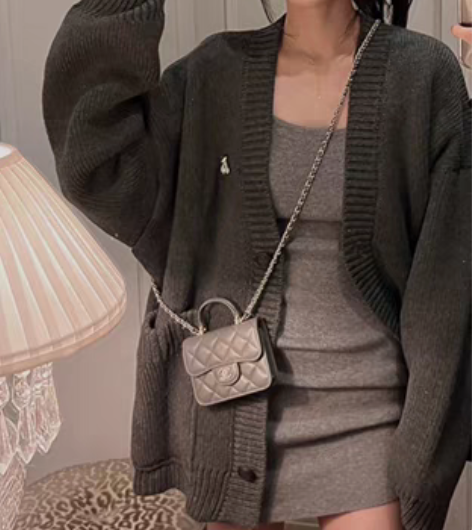 转卖chanel 小香mini菱格羊皮手柄...