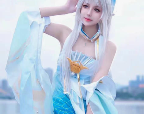 包邮cos西施皮肤游龙清影cos服假发co...