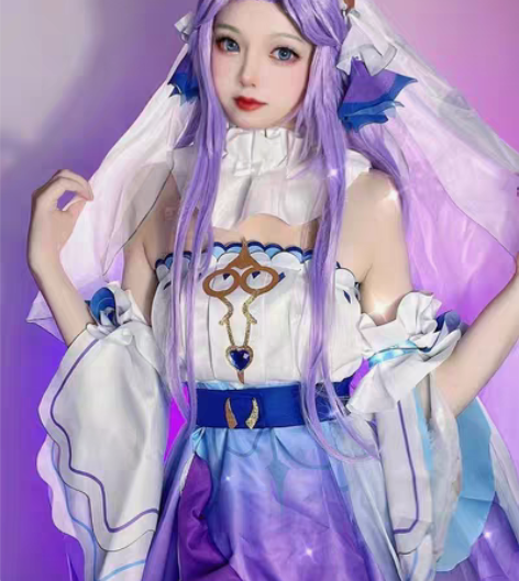 包邮王者 –大乔挚爱花嫁婚纱礼服cos服高...