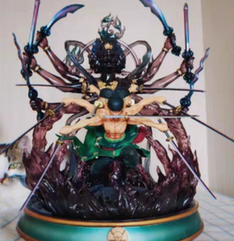 海贼王手办鬼气九刀流阿修罗达摩堂索隆 感兴...