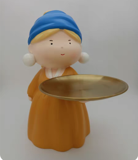 全新大艺术家系列带珍珠耳环的少女托盘收纳 ...