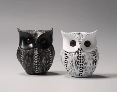 转卖北欧客厅猫头鹰创意小摆件酒柜现代家居办...