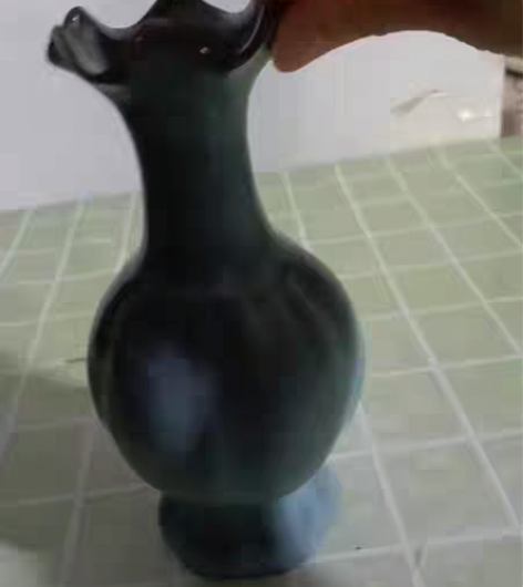 包邮元代钧瓷 ,开片玉壶春瓶 古董瓷器 古...