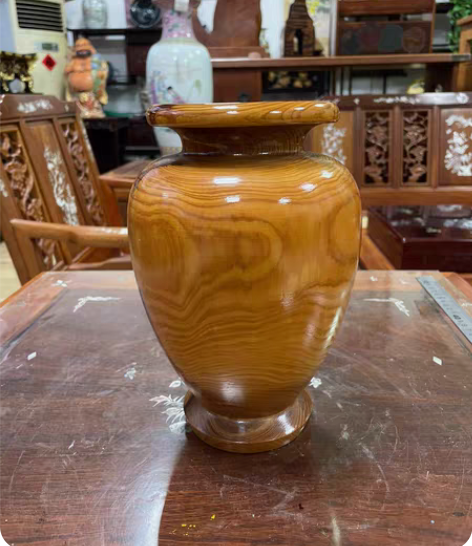 屋久杉花瓶，工艺品摆件 感兴趣的话点“我想...