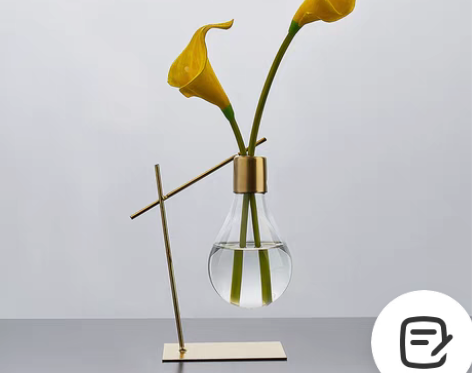 转卖ins北欧创意透明水培小花瓶摆件轻奢插...