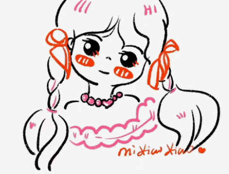 手绘头像，简笔头像 风格如下，画到肩膀 单...