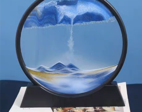 包邮清仓出摆件了创意3D流沙画沙漏摆件桌面...