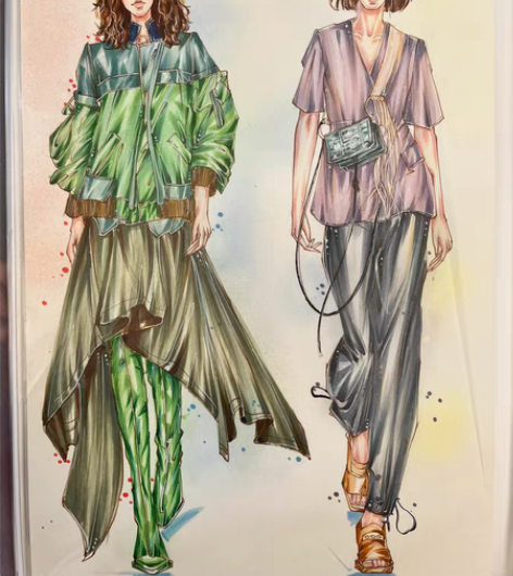 代画手绘服装效果图 按难易程度估价 佛系接...